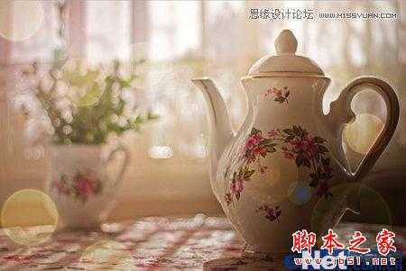‘Photoshop将水壶图片调出梦幻柔美的粉色调‘