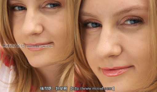 ‘Photoshop快速给人物加上闪亮的蜜唇‘