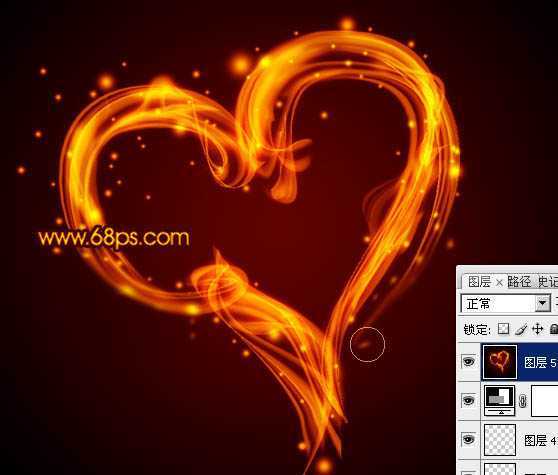 ‘Photoshop为情人节打造出漂亮的火焰心形效果‘