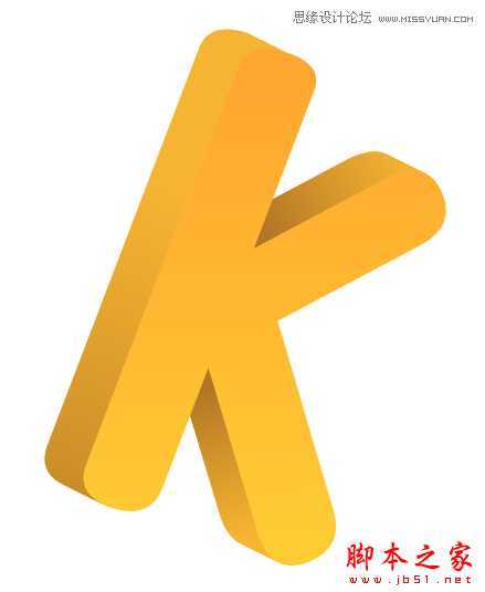 Illustrator制作可爱的清爽立体字教程,脚本之家