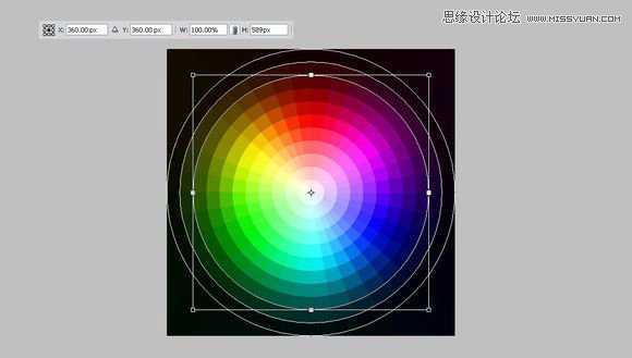 ‘Photoshop绘制超逼真的色轮/色环配色表效果图‘
