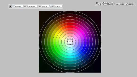 ‘Photoshop绘制超逼真的色轮/色环配色表效果图‘