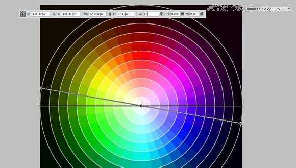 ‘Photoshop绘制超逼真的色轮/色环配色表效果图‘