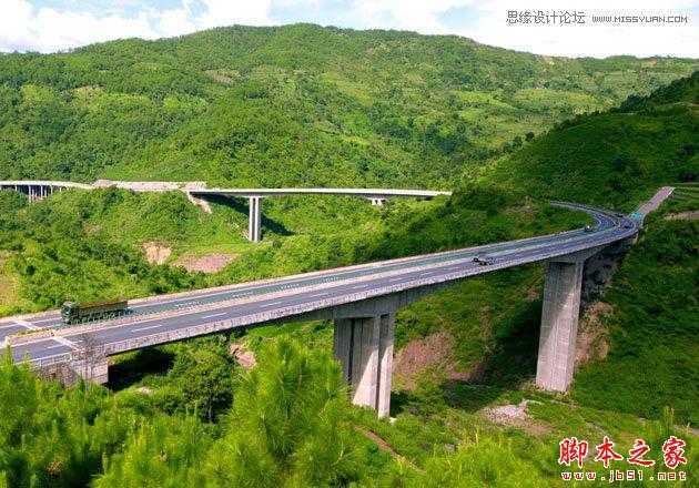 ‘Photoshop合成制作逼真坍塌的高速公路‘
