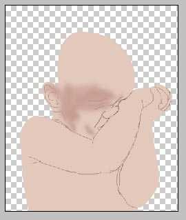 Photoshop鼠绘哭泣的男孩过程
