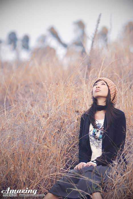 ‘PS为外景女生图片调出日系淡雅风格‘