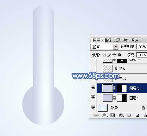 ‘Photoshop设计制作出一个精致的玻璃温度计图标‘