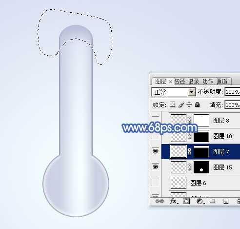 ‘Photoshop设计制作出一个精致的玻璃温度计图标‘