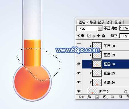 ‘Photoshop设计制作出一个精致的玻璃温度计图标‘