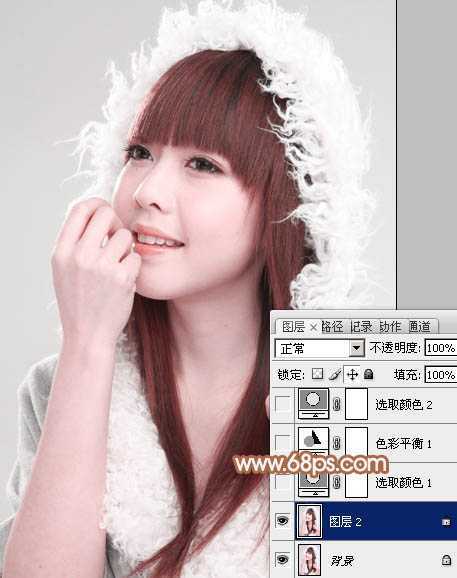 ‘Photoshop将室内美女图片打造出柔和的淡褐色效果‘