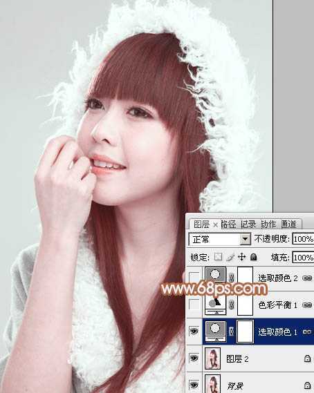 ‘Photoshop将室内美女图片打造出柔和的淡褐色效果‘