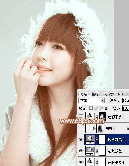 ‘Photoshop将室内美女图片打造出柔和的淡褐色效果‘