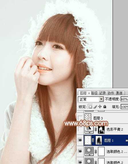 ‘Photoshop将室内美女图片打造出柔和的淡褐色效果‘