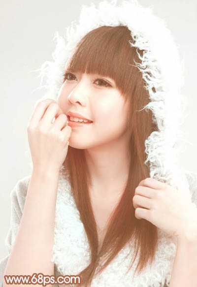 ‘Photoshop将室内美女图片打造出柔和的淡褐色效果‘