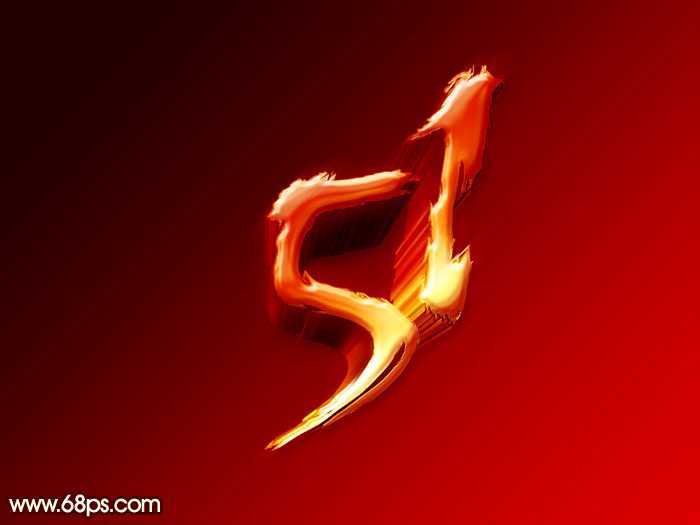 ‘Photoshop制作仿手写风格的五一金色立体字‘