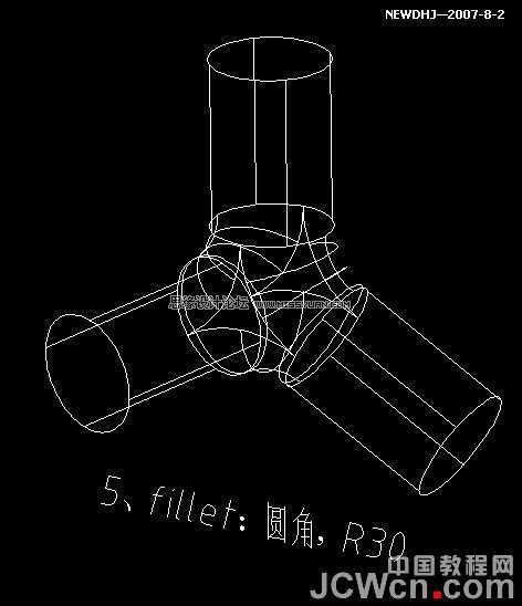 AutoCAD三维建模教程：三通管的制作过程,PS教程,思缘教程网