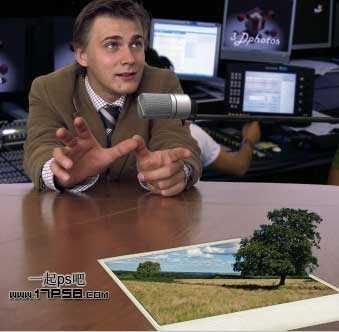 ‘photoshop制作出动物跳出相框场景‘