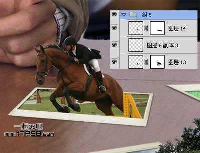 ‘photoshop制作出动物跳出相框场景‘