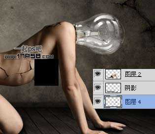 ‘photoshop合成制作出具有恐怖暗黑风格的美女与灯泡效果‘