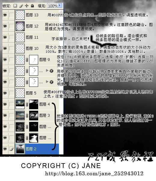 ‘PS合成炫丽效果的梦幻天使教程‘