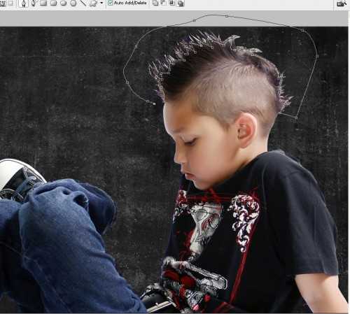 ‘Photoshop实现的高亮光照效果的小男孩‘