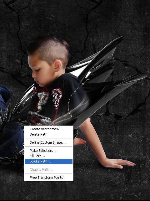 ‘Photoshop实现的高亮光照效果的小男孩‘