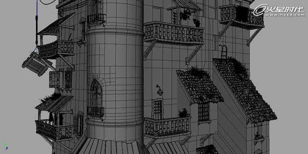 MAYA打造港口古堡 脚本之家 MAYA建模教程