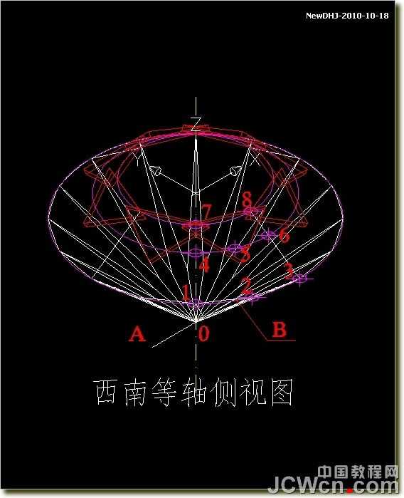 AutoCAD绘制璀璨的钻石戒指 脚本之家 AutoCAD教程