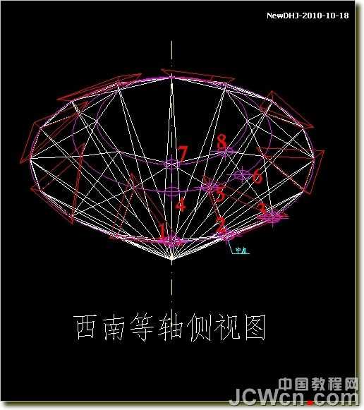 AutoCAD绘制璀璨的钻石戒指 脚本之家 AutoCAD教程