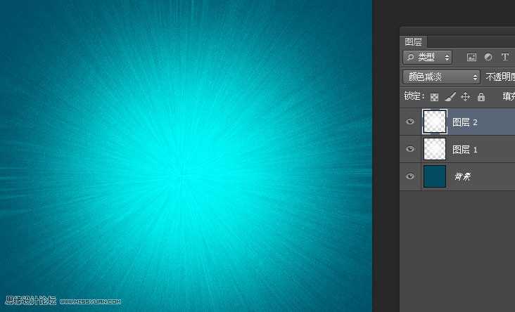 ‘Photoshop简单制作绚丽的放射效果光线背景‘