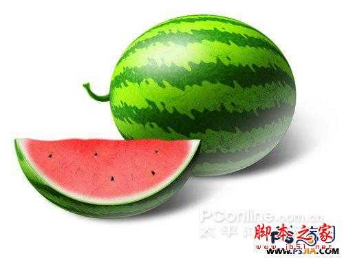 ‘教你如何用PS绘制一个香甜可口的西瓜‘