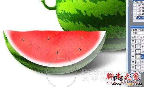 ‘教你如何用PS绘制一个香甜可口的西瓜‘