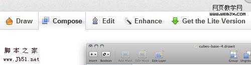 DrawIt uses icons in tab control text.
