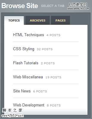Create a Slick Tabbed Content Area using CSS & jQuery screen shot.