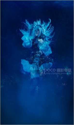 ‘PS将棚拍人像后期处理成水下拍摄效果‘