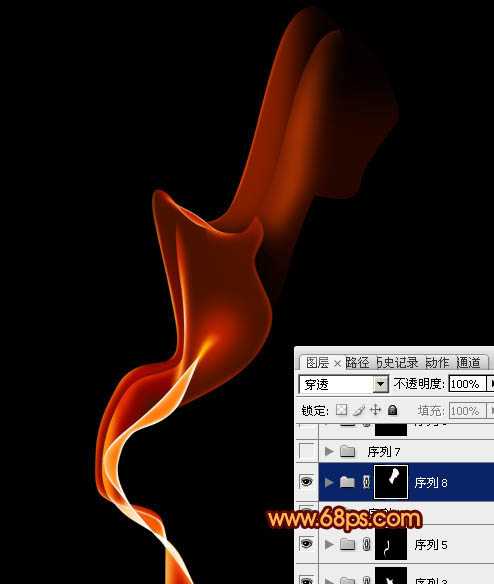 ‘Photoshop制作出柔和漂亮的丝带般的艺术烟雾效果‘