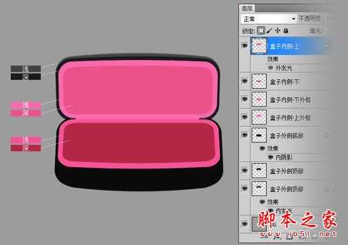 ‘橡皮包装与眼镜盒的PS质感表现‘