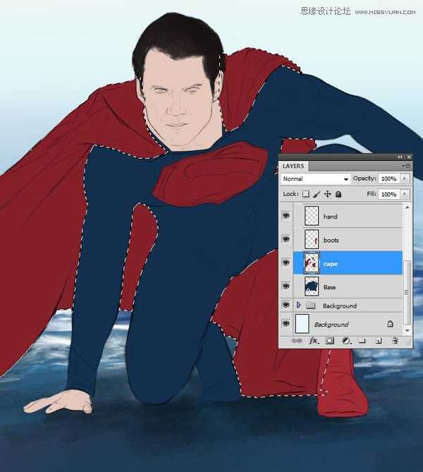 ‘Photoshop鼠绘制作新版超人钢铁侠‘