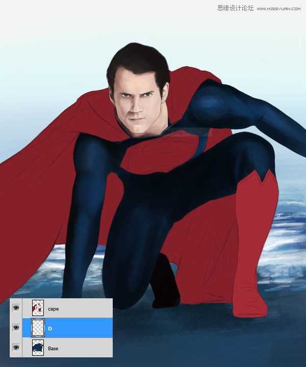 ‘Photoshop鼠绘制作新版超人钢铁侠‘
