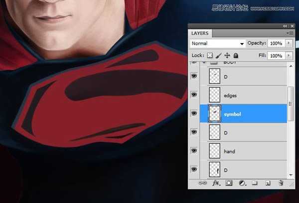 ‘Photoshop鼠绘制作新版超人钢铁侠‘