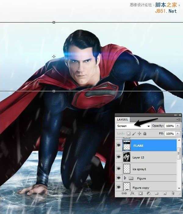 ‘Photoshop鼠绘制作新版超人钢铁侠‘