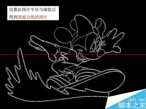 ‘ps怎么快速把卡通图片变成线条图？‘