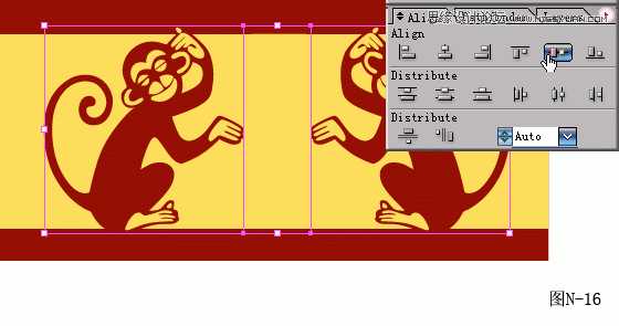 Illustrator设计红色风格的猴年贺卡教程(3),破洛洛