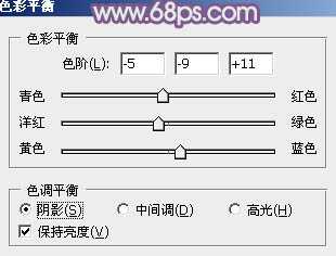 ‘Photoshop为草地上的美女调制出唯美的中性紫色‘