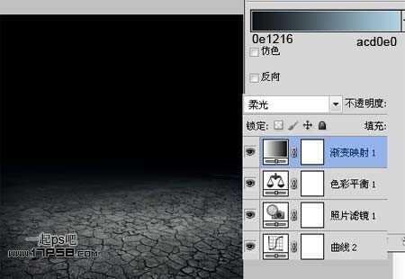 ‘photoshop合成夜半梦境坐在孤灯旁取暖的女精灵‘