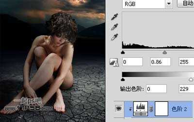 ‘photoshop合成夜半梦境坐在孤灯旁取暖的女精灵‘