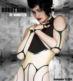 ‘Photoshop设计制作美女机器人‘