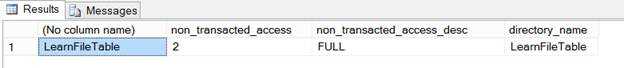 verify the FileStream and FileTable options