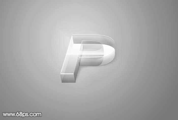 ‘Photoshop设计制作出漂亮的透明玻璃立体字‘