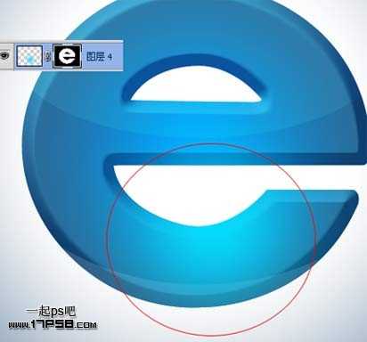 ‘用photoshop将打造出3D立体质感IE图标效果‘